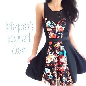 Material Girl Beautiful Floral Panel Dress